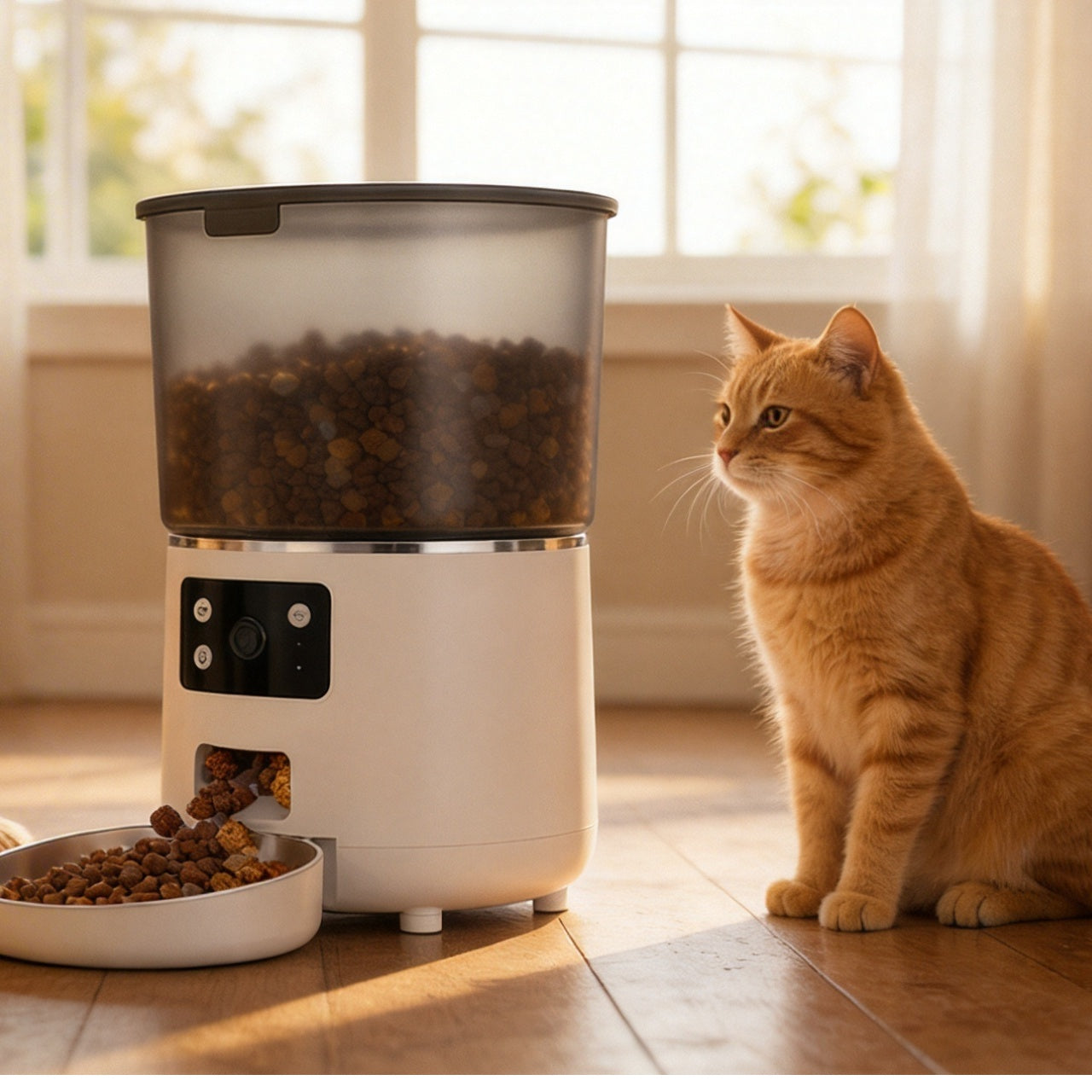 Automatic feeder cats